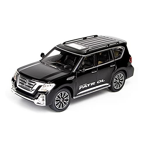 Für Nissan Patrol 1 24 Legierung Automodell Sound Und Licht Pull Back Diecast Fahrzeug Geschenkkollektion Für Erwachsene(Schwarz) von AQMUZE