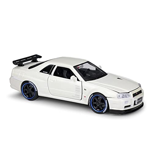 Für Nissan Skyline GT-R R34 1 24 Legierung Automodell Dekoration Sammlung Geschenk Druckguss Spielzeug von AQMUZE