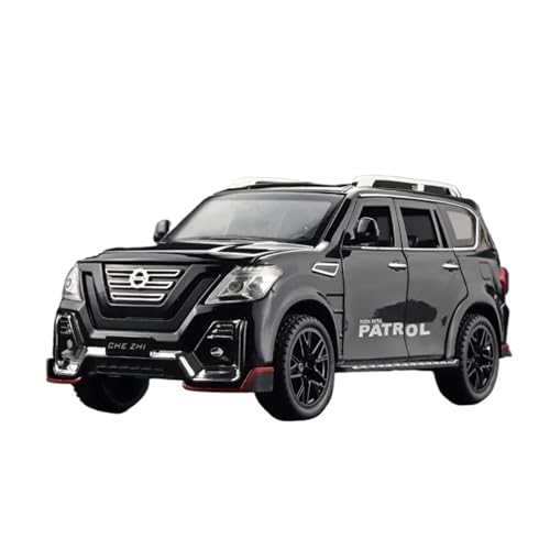 Für Nissan Tule Patrol 1:24 Modelo De Aleación Fundida A Presión Con Sound Y Luz Decoración Regalo De Navidad(Black) von AQMUZE