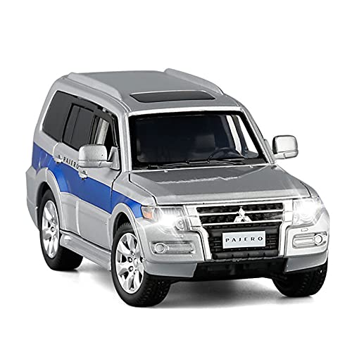 Für Pajero V97 SUV 1 32 Alu-Automodell Sound Und Licht Mit Stoßdämpfung Geländefahrzeug Spielzeug(A) von AQMUZE