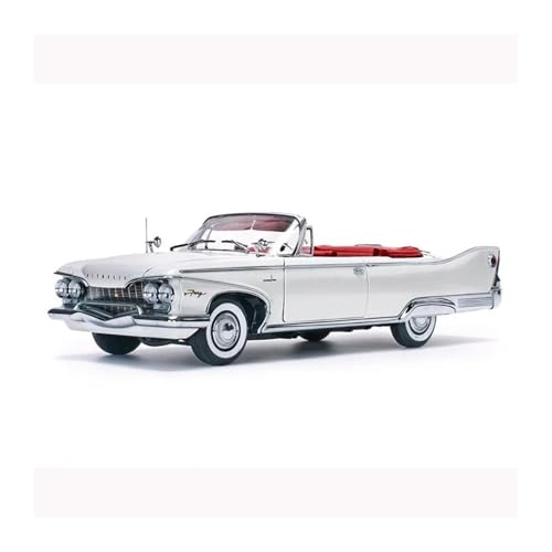 Für Plymouth 1960 1:18 Klassische Cabrio Platin Edition Legierung Auto Statische Modell Hobby Sammlung(White) von AQMUZE