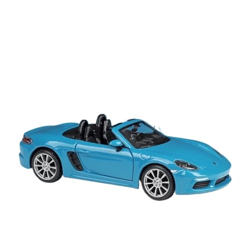 Für Porsche 718 Boxster 1:24 Legierung Druckguss Luxus Auto Modell SIM Wohnkultur Geschenke(Blue) von AQMUZE