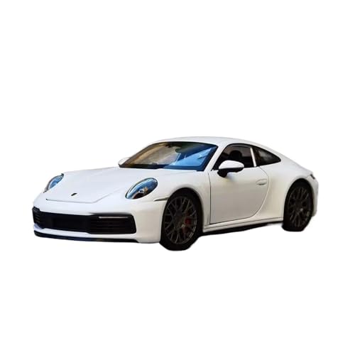 Für Porsche 911 Carrera 1:24 Druckguss Metall Simulation Auto Modell Geschenke(White) von AQMUZE