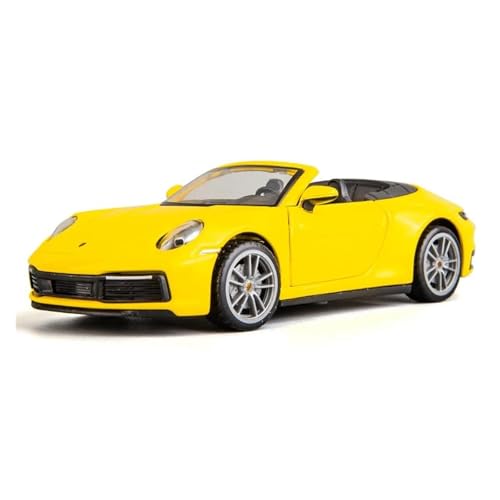 Für Porsche 911 Carrera Caipo 1:32 Miniatur-Legierung Automodell Druckguss Sound Simulation Sammlung Dekoration Fahrzeug(Yellow) von AQMUZE