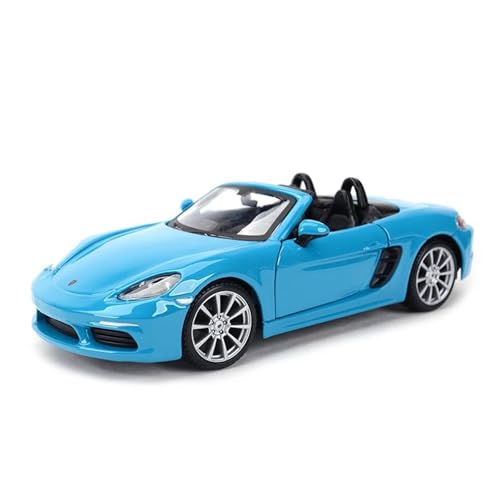 Für Porsche Boxster 718 Roadster 1:24 Statische Legierung Druckguss Auto Sammlerstück Souvenir(Blue) von AQMUZE