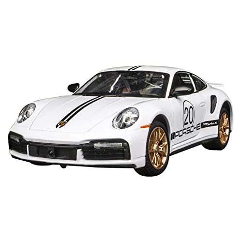 Für Porsches 911 TurboS 1 24 Alu-Automodell Sound Und Licht Ziehen Spielzeug-Geschenksammlung Zurück(White) von AQMUZE