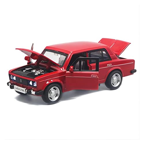 Für Retro Lada 1 32 Legierung Automodell Sound Und Leichtmetall Spielzeugsammlung Kindergeschenk(Rot) von AQMUZE