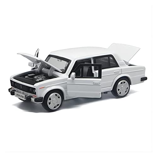 Für Retro Lada 1 32 Legierung Automodell Sound Und Leichtmetall Spielzeugsammlung Kindergeschenk(White) von AQMUZE