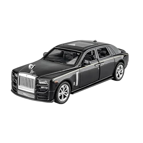 Für Rolls-Royce Phantom Maßstab 1:36 Cast Legierung Auto Modell Rebound Türen Öffnende(Black) von AQMUZE