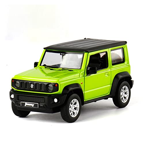 Für Suzuki JIMNY 1:26 Alu-Automodell Sound Und Licht Ziehen 2 Türen Zurück, Kinderspielzeug(Grün) von AQMUZE