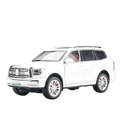 Für Tank 500 Hi4-T 1:24 Druckguss Sound Und Licht Modell Home Decor Sammlung Off Road Kraftstoff Tank Legierung(White) von AQMUZE