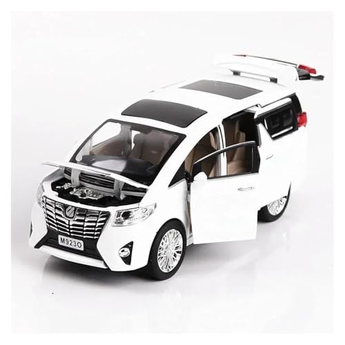 Für Toyota Alphard MPV 1:24 Druckgusslegierung Modell Replika Business Car Hobby(White) von AQMUZE
