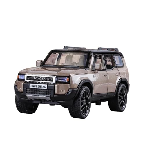 Für Toyota Prado Land Cruiser 1/32 Legierung Automodell Druckguss Metall Sammlung Dirt Bike Simulation Sound Und Licht(Brown) von AQMUZE
