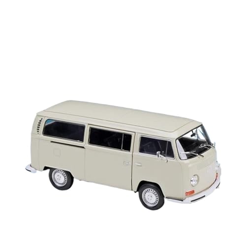 Für Volkswagen 1973 T2 Bus 1:24 Stadtbusmodell Legierung Metall Touring Bus Fahrzeugsammlung Dekoration(Beige) von AQMUZE