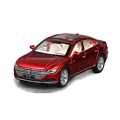 Für Volkswagen CC 1 32 Alu-Automodell 6 Offene Türen Mit Sound Light Pull Back Spielzeugfahrzeug Geschenk(Rot) von AQMUZE