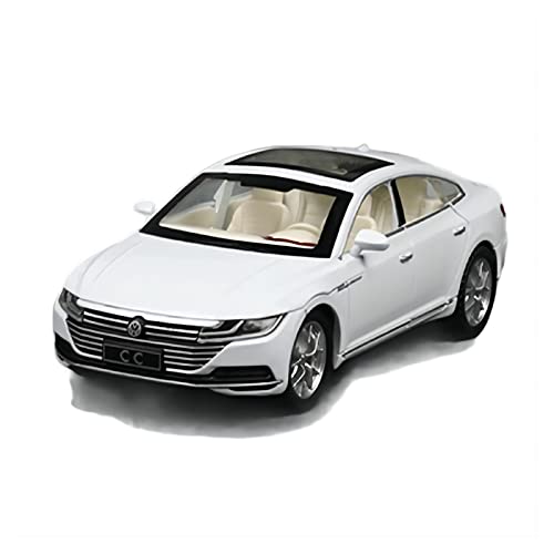 Für Volkswagen CC 1 32 Alu-Automodell 6 Offene Türen Mit Sound Light Pull Back Spielzeugfahrzeug Geschenk(White) von AQMUZE
