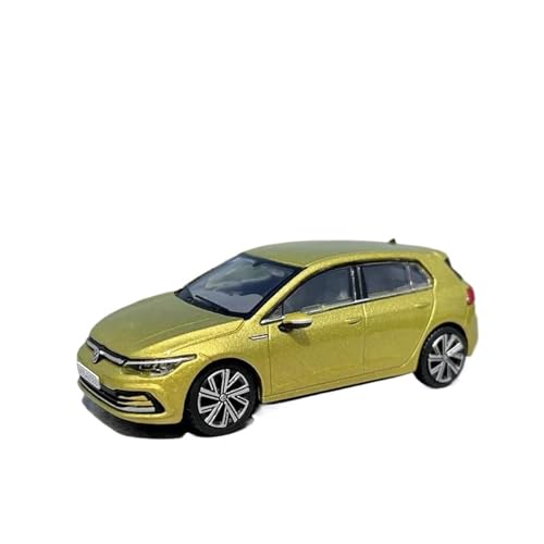 Für Volkswagen Golf R GTI MK8 1:64 Miniatur-Automodell Aus Druckgussmetall Sammlergeschenk(Gold) von AQMUZE