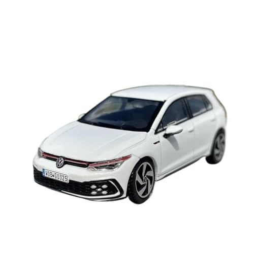 Für Volkswagen Golf R GTI MK8 1:64 Miniatur-Automodell Aus Druckgussmetall Sammlergeschenk(White) von AQMUZE