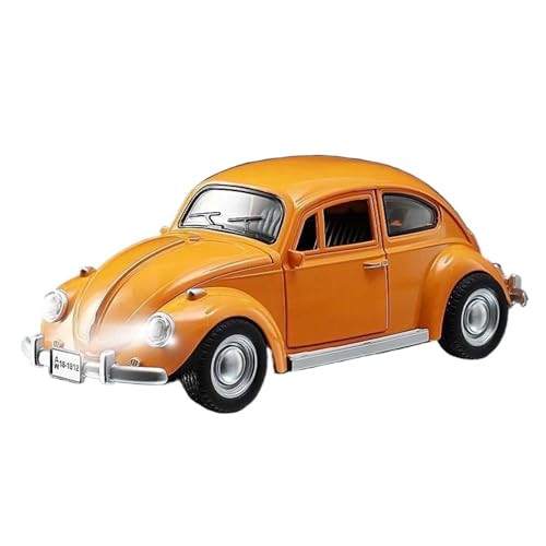 Für Volkswagen Käfer 1955 1:18 Legierung Druckguss Modell Auto Innenausstattung Sammlerstücke Hobby Urlaub Geschenke(Orange) von AQMUZE