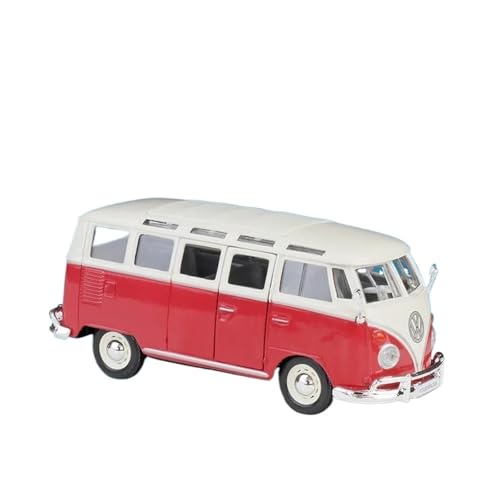Für Volkswagen T1 Bus Van Samba Reisebus 1:24 Legierung Druckguss Luxus Auto Modell Simulation Home Dekoration Geschenke(Red) von AQMUZE