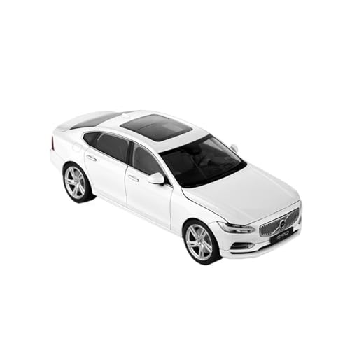 Für Volvo S90 1:18 Statisches Druckguss-Modellauto Klassisches Design Kreatives Sammlerstück(White) von AQMUZE