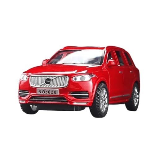 Für Volvo XC90 SUV 1:32 Druckguss Metall Auto Modell Sentimental Sammler Geschenk(Red) von AQMUZE