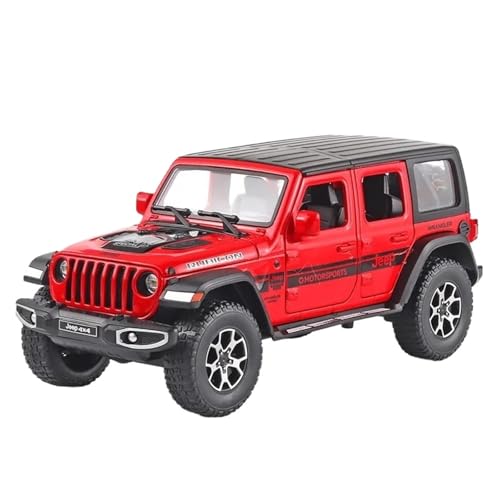 Geeignet Für Jeep Wrangler Off-Road 1:22 Legierung Automodell Druckguss Sound Und Licht Inneneinrichtung(Red) von AQMUZE