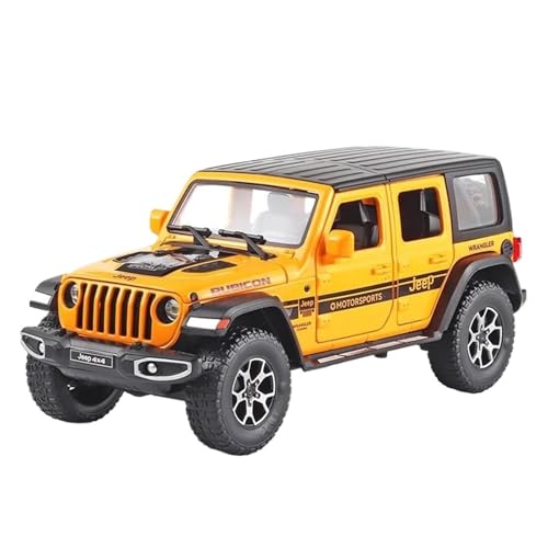 Geeignet Für Jeep Wrangler Off-Road 1:22 Legierung Automodell Druckguss Sound Und Licht Inneneinrichtung(Yellow) von AQMUZE