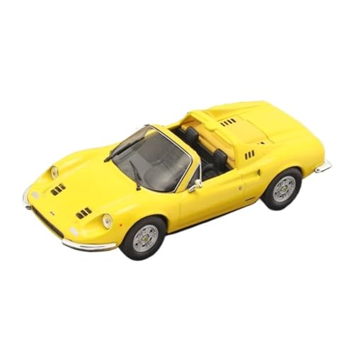 Gelber Roadster Für Ferrari Dino 246 GTS 1972 1:43 Druckguss-Automodell-Spielzeugsammlung von AQMUZE