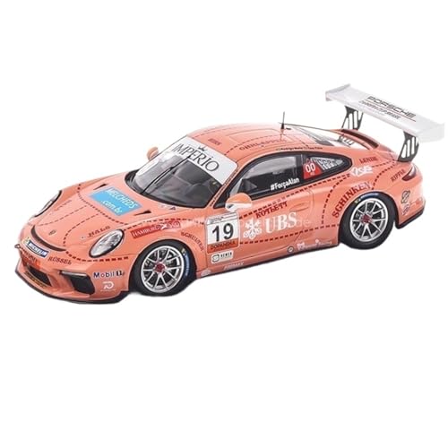 Harz Für Porsche 911 GT3 Carrera Cup 1/43 2018 Spark Pink Pig Miniatur-Rennwagen-Modellsammlung von AQMUZE