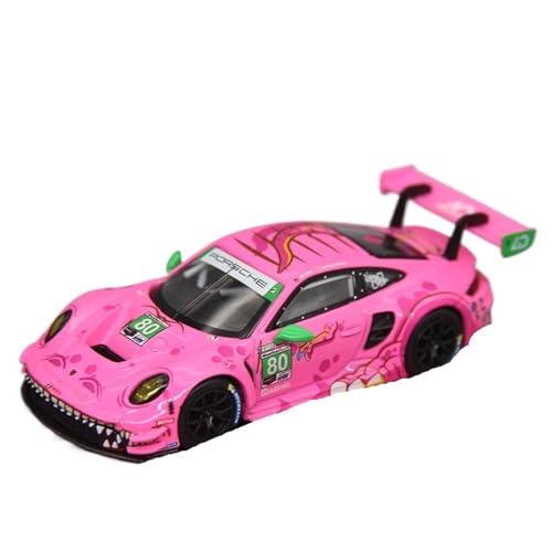 Mini GT1:64 Rennmodell 23 Jahre Racing 992 GT3 R#80 Rosa Dinosaurier Für Porsche Legierung(Rosa) von AQMUZE