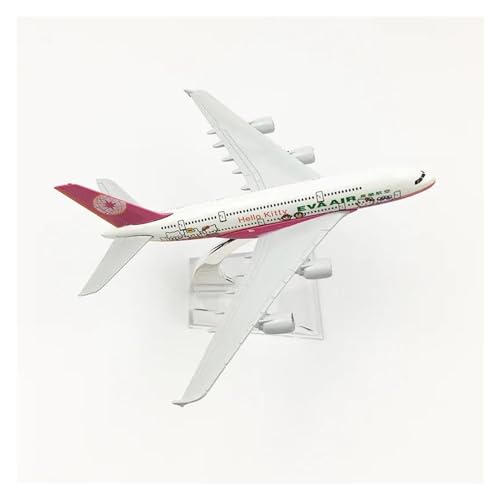 Miniaturmodelle Flugzeuge 1 400 Legierung Flugzeug Modell Immergrün Rosa Airbus A380 Flugzeug Modell Kinder Junge Spielzeug von AQMUZE