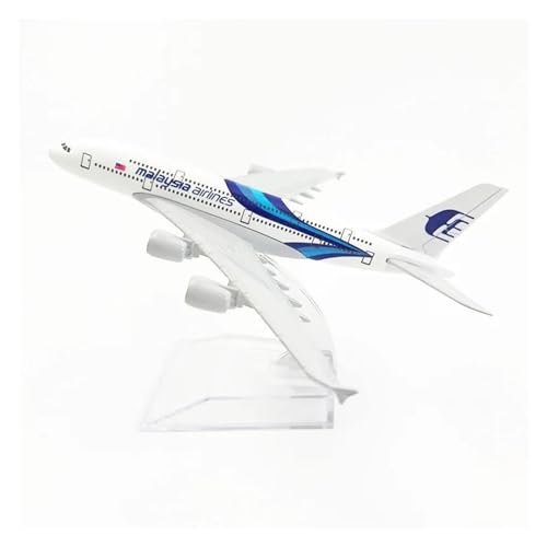 Miniaturmodelle Flugzeuge 1 400 Malaysia Airlines Airbus A380 Flugzeugmodell Metallsimulation Verkehrsflugzeuglegierung Statisches Modell von AQMUZE
