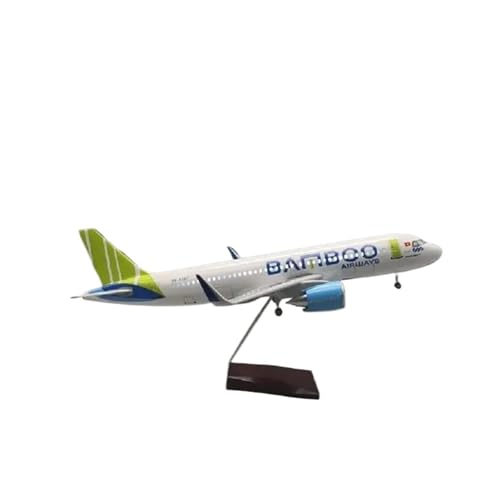 Miniaturmodelle Flugzeuge 1 80 Skala Für Airbus A320neo Bambus Modellflugzeuge(with Light) von AQMUZE