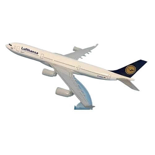 Miniaturmodelle Flugzeuge 16 cm Für Lufthansa Airbus A340 Airbus-Flugzeugmodell 1 400, Druckguss-Metallflugzeug, Statisches Modell, Ausstellungsgeschenk(518) von AQMUZE
