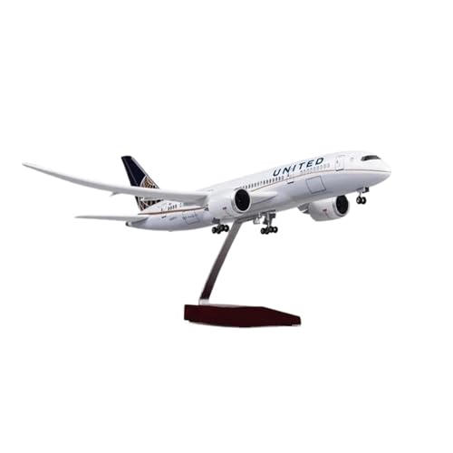 Miniaturmodelle Flugzeuge 43 cm 1: 130 Skala Für 787 Jet B787 Flugzeuge Modell Der-Cast-Harz-Flugzeug-Ornament Mit LED-Leuchten Sammeldisplays(with Light) von AQMUZE