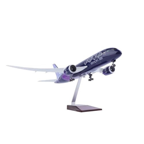 Miniaturmodelle Flugzeuge 43 cm Für Boeing 787-Flugzeugmodelle Jetliner Riyadh Air B787-Modellflugzeugsammlung Statisches Display-Flugzeugmodell(No Light) von AQMUZE