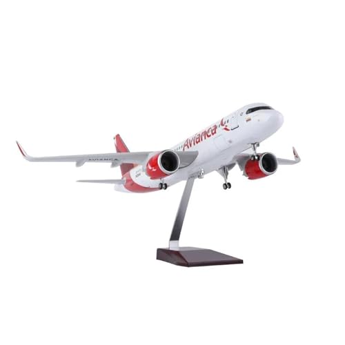 Miniaturmodelle Flugzeuge 47 cm Für A320 Aircraft Model Columbia Airbus Harz Die-Cast-Flugzeug Mit Lichtern Und Rädern Die Durch Luftfahrt Gesammelt(with Light) von AQMUZE