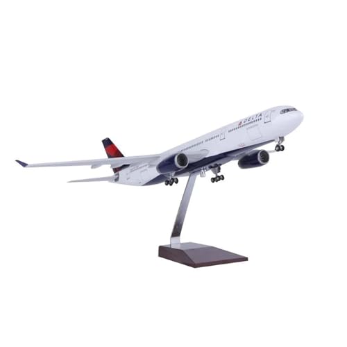 Miniaturmodelle Flugzeuge 47 cm Für Delta 330 Modell Die-Cast-Flugzeugharz A330 Flugzeugmodell W Grundleuchten Hausdekoration Für Sammlung(No loght) von AQMUZE