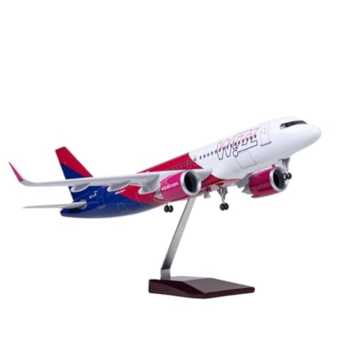 Miniaturmodelle Flugzeuge Druckgegossenes Flugzeug Im Maßstab 1 80 Für Das A320 NEO Wizz Air Airline-Flugzeugmodell Aus Kunstharz Mit Leichtem Radfahrwerk(No Light) von AQMUZE