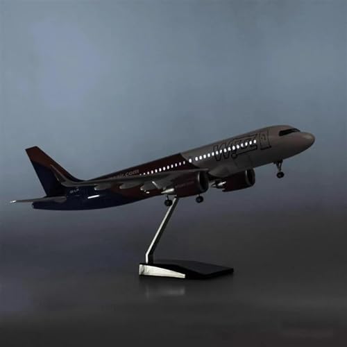 Miniaturmodelle Flugzeuge Druckgegossenes Flugzeug Im Maßstab 1 80 Für Das A320 NEO Wizz Air Airline-Flugzeugmodell Aus Kunstharz Mit Leichtem Radfahrwerk(W Light) von AQMUZE