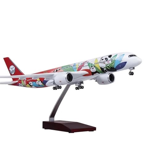 Miniaturmodelle Flugzeuge Druckgussmodell Im Maßstab 1 80 Für Das Flugzeug Airbus A350 Panda Der Sichuan Airlines Aus Kunstharz Mit Lichtern Und Rädern(No Light) von AQMUZE
