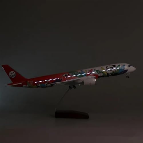 Miniaturmodelle Flugzeuge Druckgussmodell Im Maßstab 1 80 Für Das Flugzeug Airbus A350 Panda Der Sichuan Airlines Aus Kunstharz Mit Lichtern Und Rädern(with Light) von AQMUZE