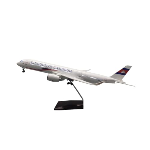 Miniaturmodelle Flugzeuge Maßstab 1:142 Für Airbus A350 Kambodscha Flugzeugmodell Druckgussmaschine Souvenir Dekoration Gesammelt Desktop-Display(with Light) von AQMUZE