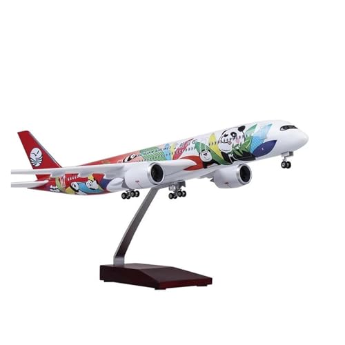 Miniaturmodelle Flugzeuge Maßstab 1:142 Für Airbus A350 Sichuan Panda Flugzeugmodell Druckgussmaschine Souvenir Dekoration Gesammeltes Ausstellungs(No Light) von AQMUZE