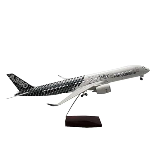 Miniaturmodelle Flugzeuge Maßstab 1:142 Für Airbus A350 XWB Prototyp-Flugzeugmodell Druckgussmaschine Souvenir-Dekoration Gesammelte Statische(with Light) von AQMUZE