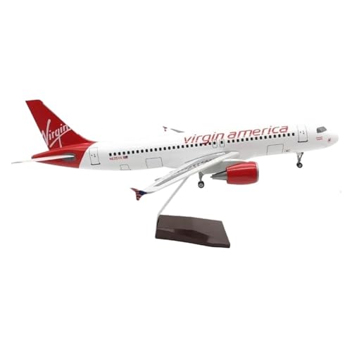 Miniaturmodelle Flugzeuge Maßstab 46 cm Für Druckgussmodell Airlines A320 Resin Airbus Mit Light Plane Collection Display Static Display(No Light) von AQMUZE