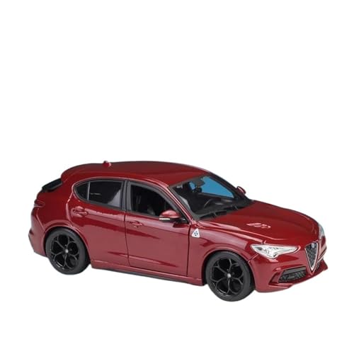 Passend Für Alfa Romeo Stelvio SUV 1:24 Druckguss-Metallsimulationsautomodellgeschenke(Dark red) von AQMUZE