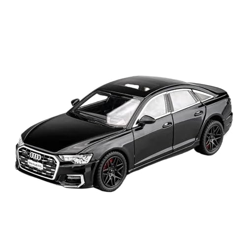 Passend Für Audi A6 1:24 Druckguss-Modellauto-Kollektion Mit Sound- Und Lichtdekoration(Black) von AQMUZE