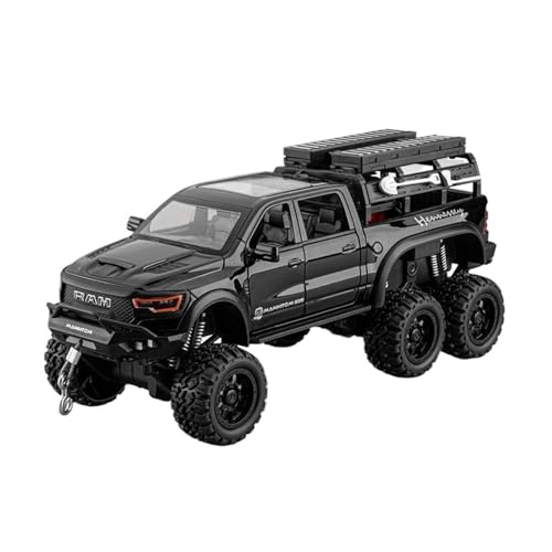 Passend Für Dodge Ram 1500 REX Pickup Truck 1:24 Druckguss-Legierungsmodell Mit Sound- Und Lichteffekten(Black) von AQMUZE
